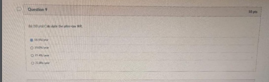 know how to approach this question. Please do nnot solve the irr