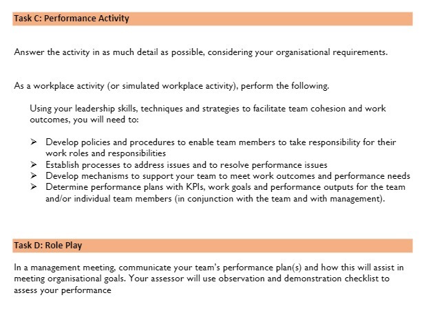 as possible, considering your organisational requirements. As a workplace activity (or simulated