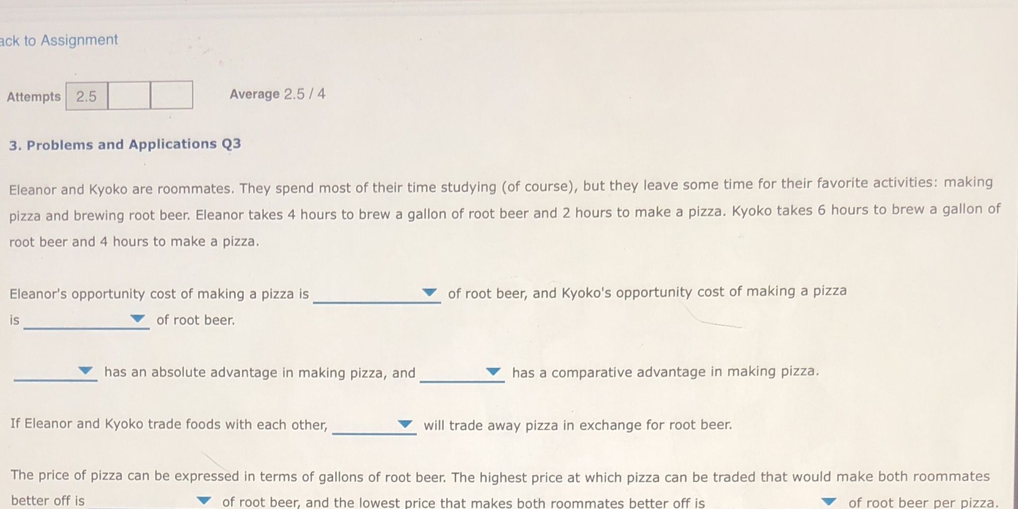 and Applications Q3 Eleanor and Kyoko are roommates. They spend most of