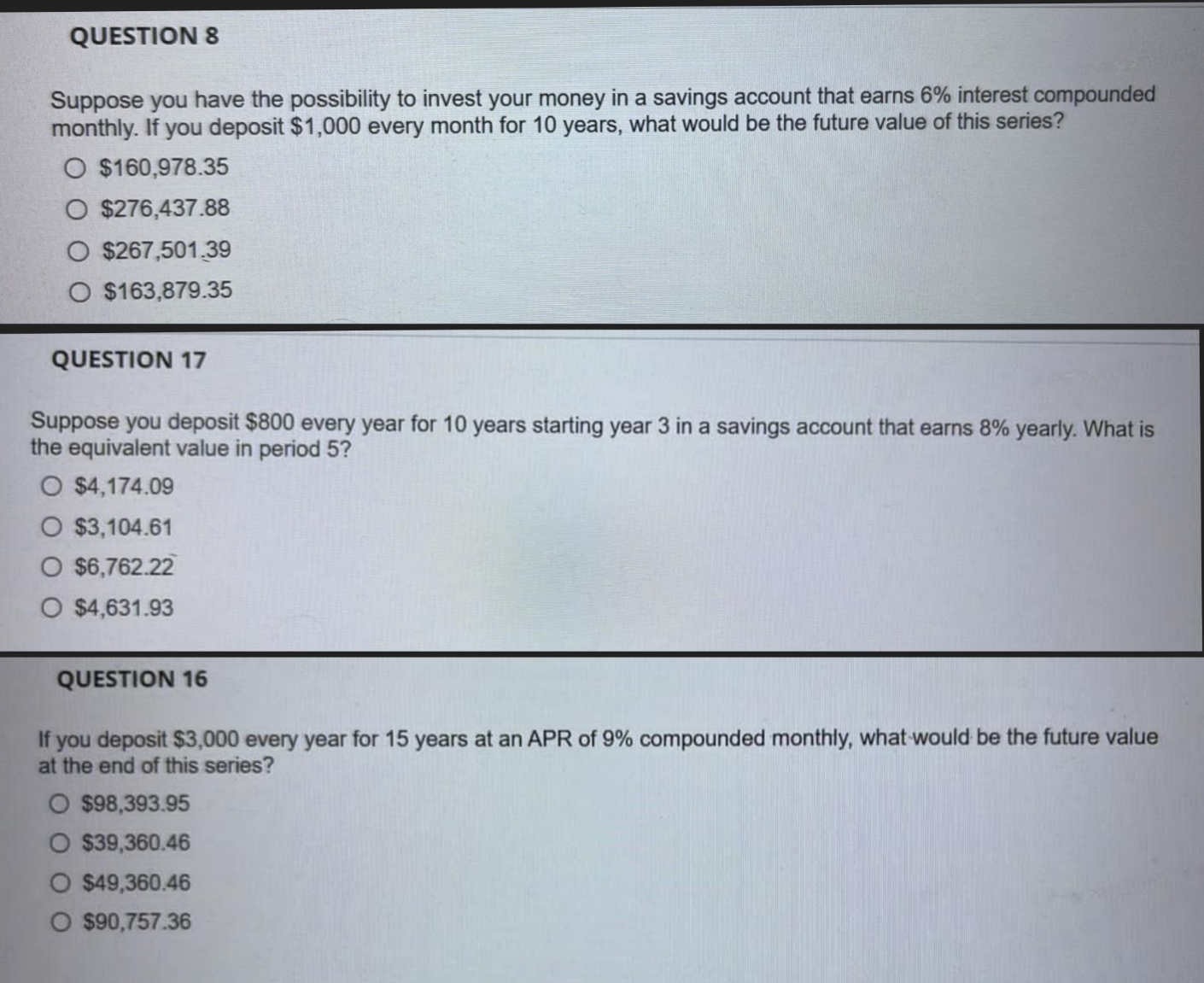 I need solve this question QUESTION 8 Suppose you have the