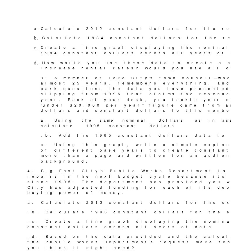  a .Calculate 2012 constant dollars for the re b. calculate 1984