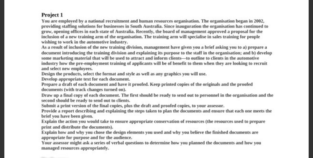 attach letters or google doc link even. Project 1 You are