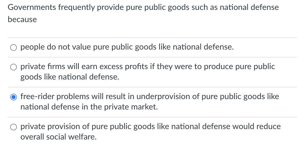 private market.Which of the following is an example of a negative consumption