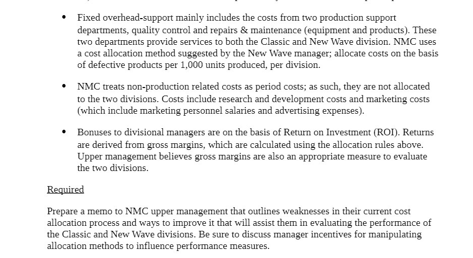  0 Fixed overhead-support mainly includes the costs from two production support