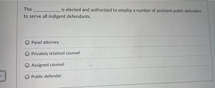 Public defenderDefendants charged with are least likely to obtain release before trial