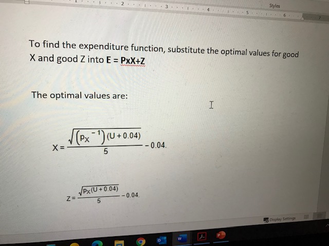 the price of good X be px, the price of good Z