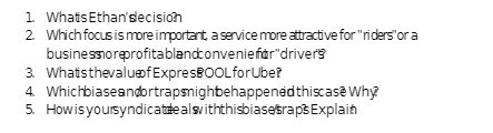 more attractive for "riders"or a businesmoreprofitablendconveniefor"drivers 3. Whatis thevaluef ExpresBOOL forUber 4.