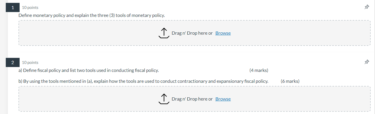 1 10 points Define monetary policy and explain the three (3)