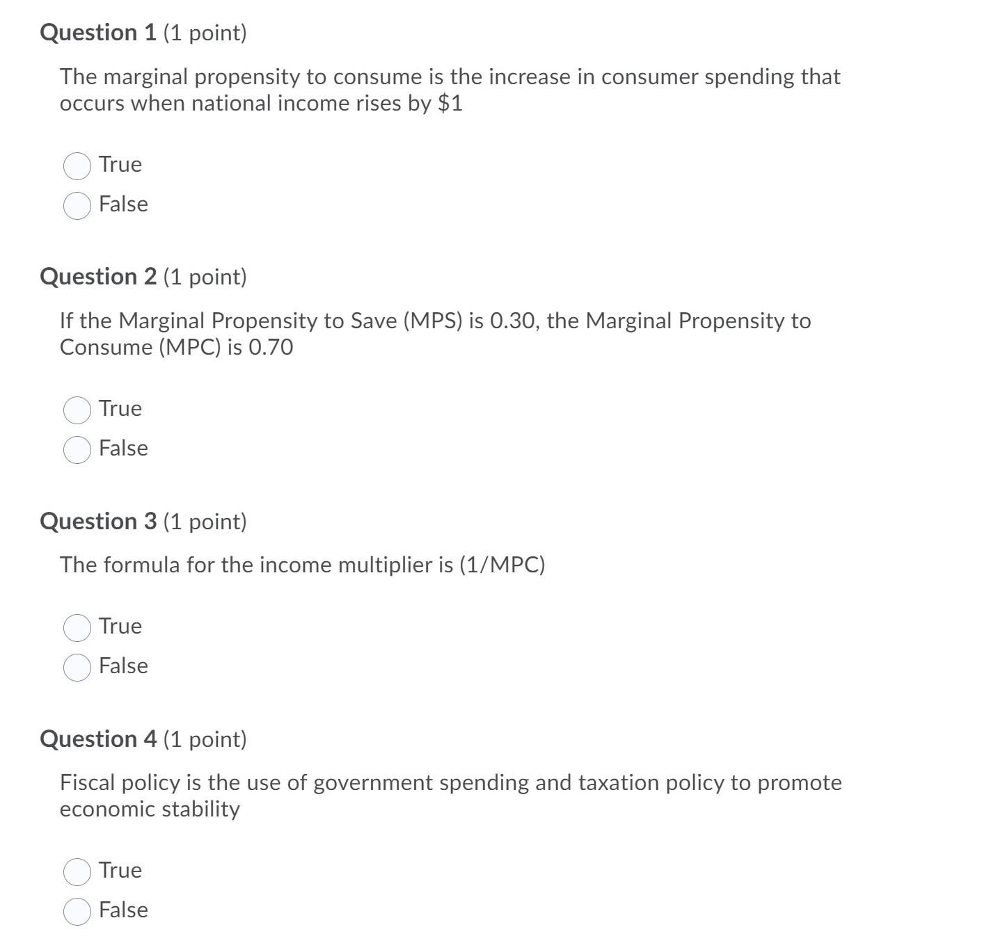 Marginal Propensity to Save (M P5) is 0.30, the Marginal Propensity to