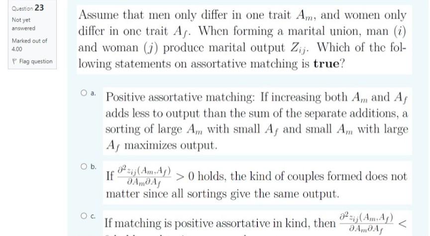 forming a marital union, man (i) Marked out of 4,00 and woman