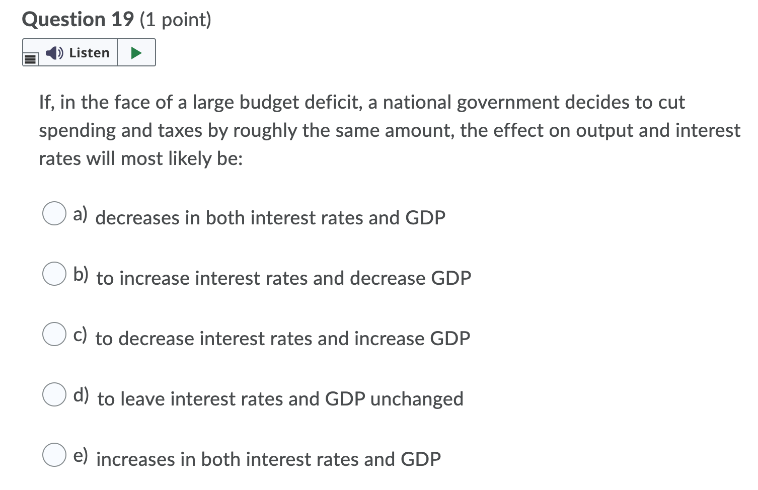 spending and taxes by roughly the same amount, the effect on output
