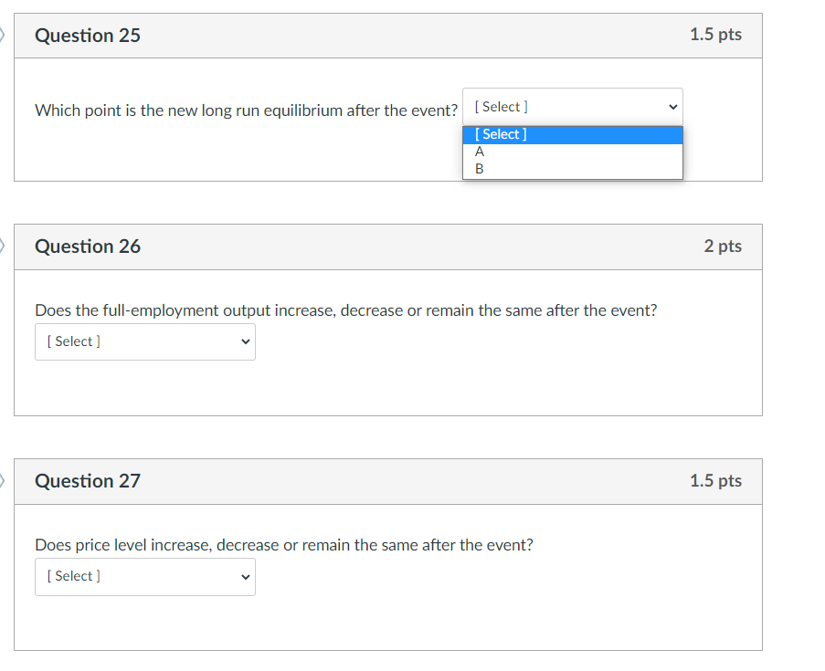 the event? [ Select ] v > Question 27 1.5 pts Does