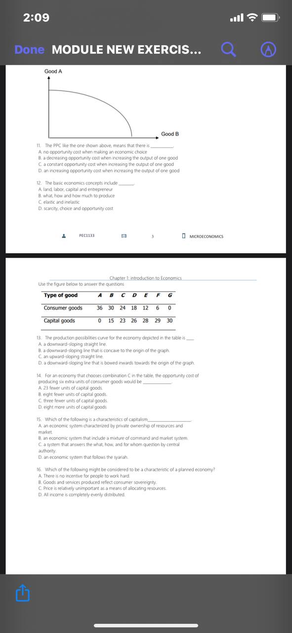  2:09 Done MODULE NEW EXERCIS... Q A Good A Good B