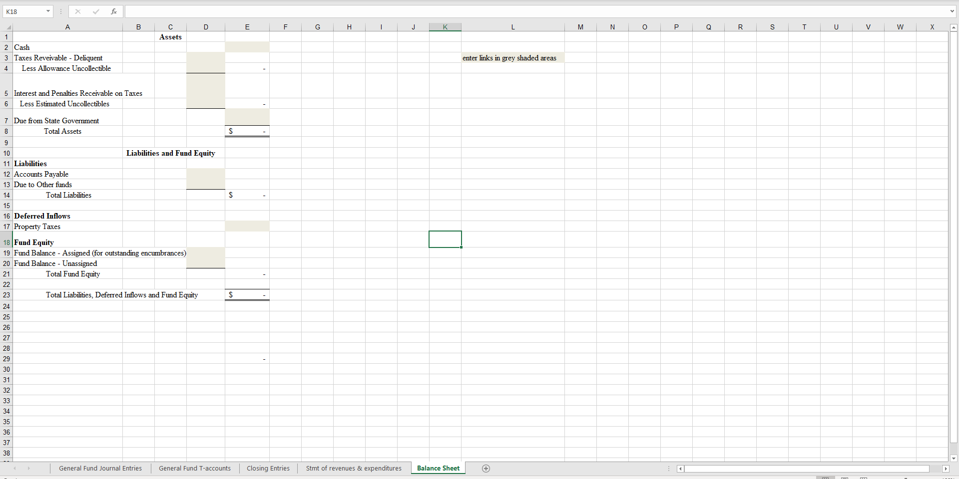 U V W X Assets 2 Cash 3 Taxes Reveivable - Deliquent