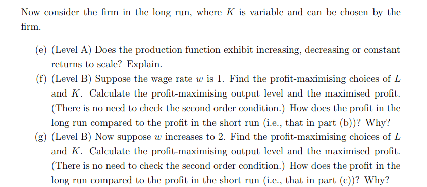 question, the output price p is 3 and the rental rate of