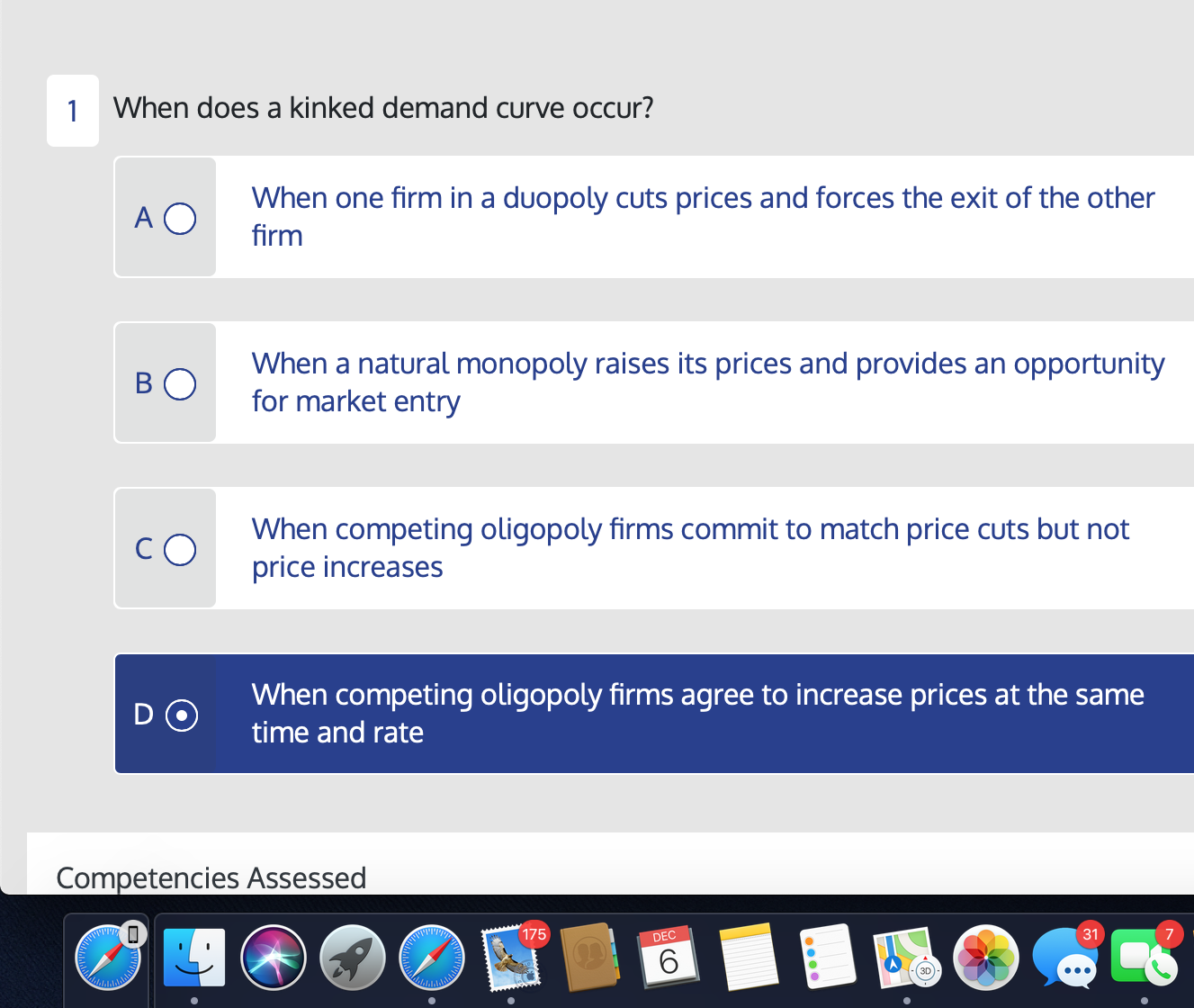 1 When does a kinked demand curve occur? A Q When