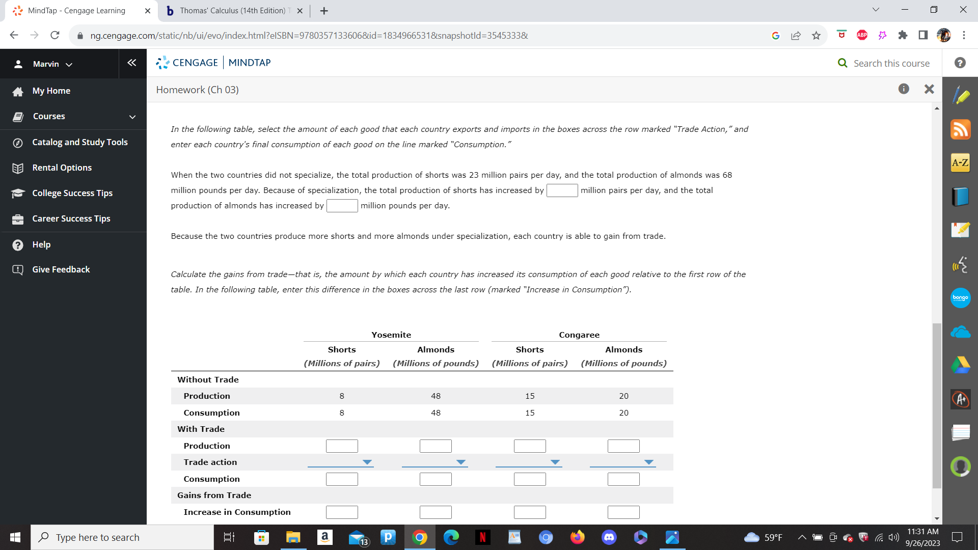 X + V X -> C A ng.cengage.com/staticb/ui/evo/index.html?eISBN=9780357133606&id=1834966531&snapshotld=3545333& G ABP Marvin v