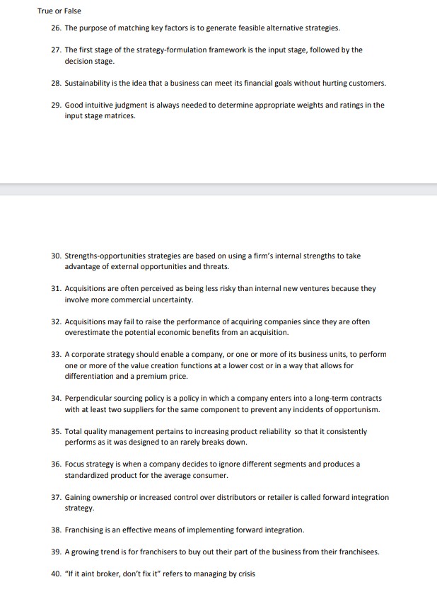 All of the above 2. Which strategy should an organization use when