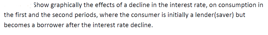 by pen paper plz . Show graphically the effects of a decline