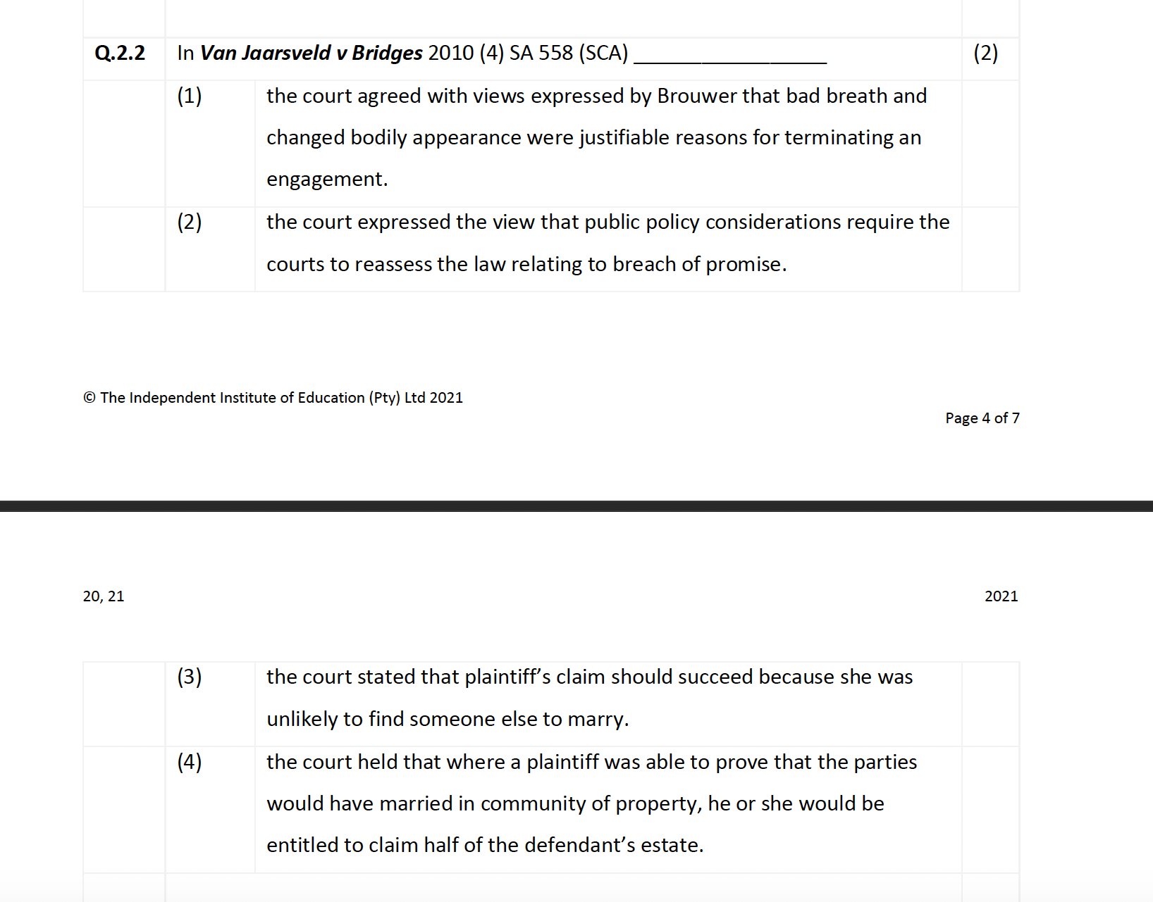 2013 (5) SA 448 (WCC) (2) (1) the court stated that claims