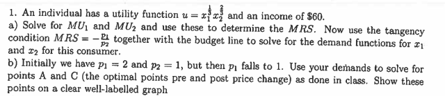 1. no individual has n utilityr function u = min; end