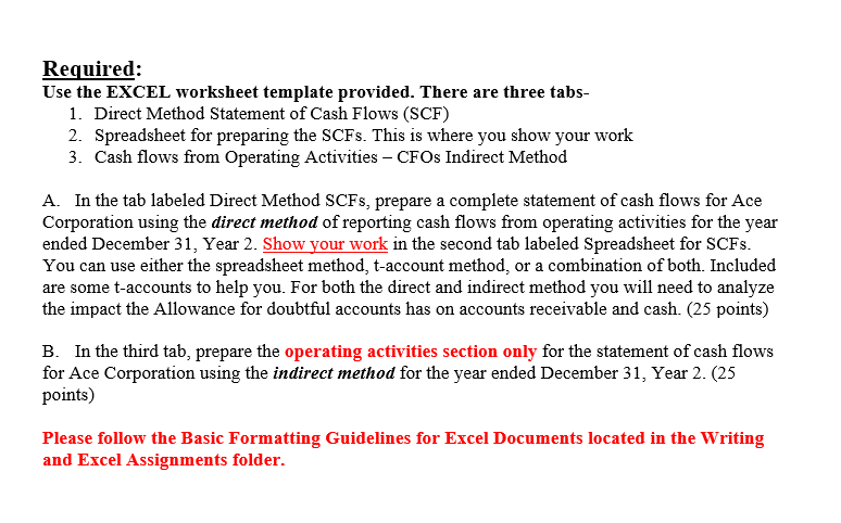 are in thousands. Ace Corporation Balance Sheets December 3 1, Year I