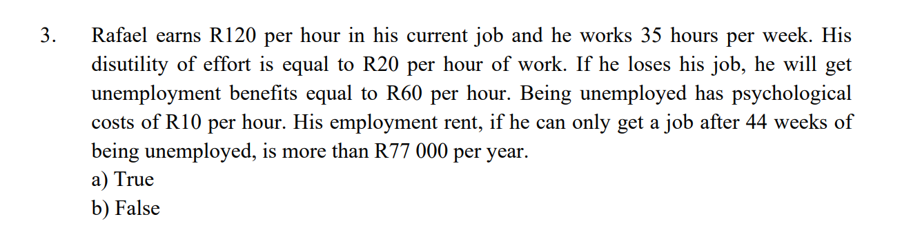  Hey how do i answer this question Rafael earns R120 per