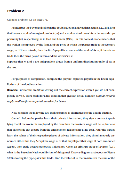  Problem 2 Gibbons problem 3.8 on page 171. Reinterpret the buyer