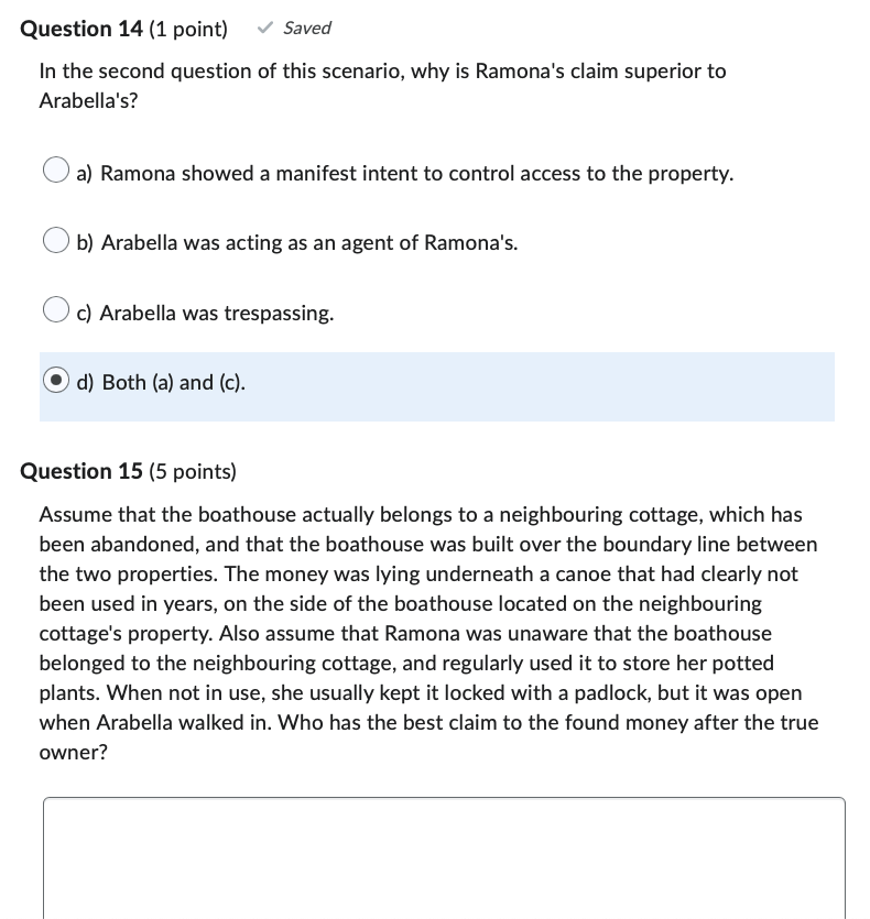 cardboard box turns out to contain $20,000 in cash. Which of the