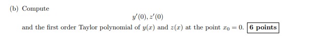 and the Lagrange equations. 5 points (b) Using the Lagrangian method, find