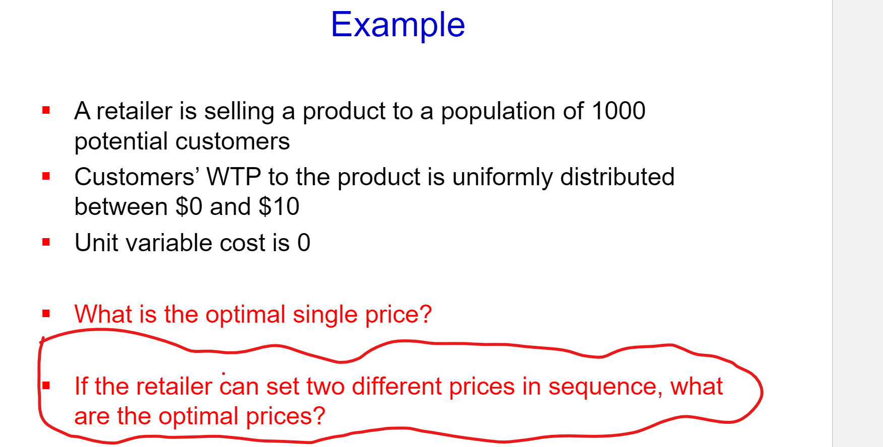  Solve the circled questionThe objective function for the problem is p1