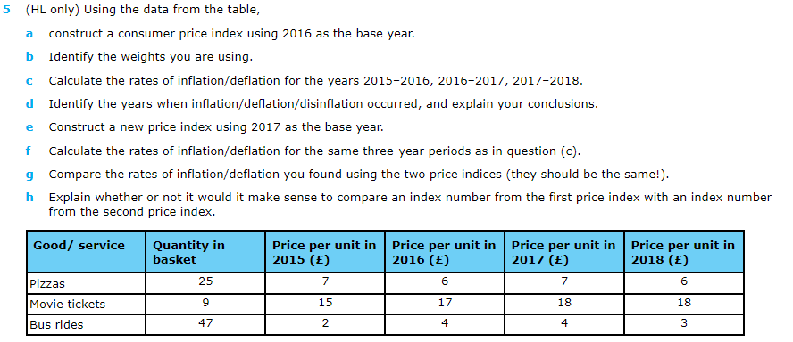  5 (HL only) Using the data from the table, a construct