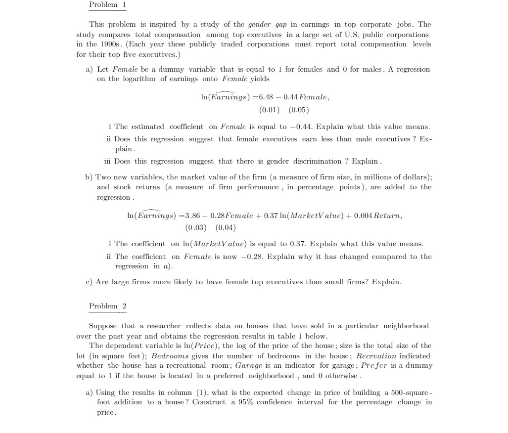 Problem 1 This problem is inspired by a study of the