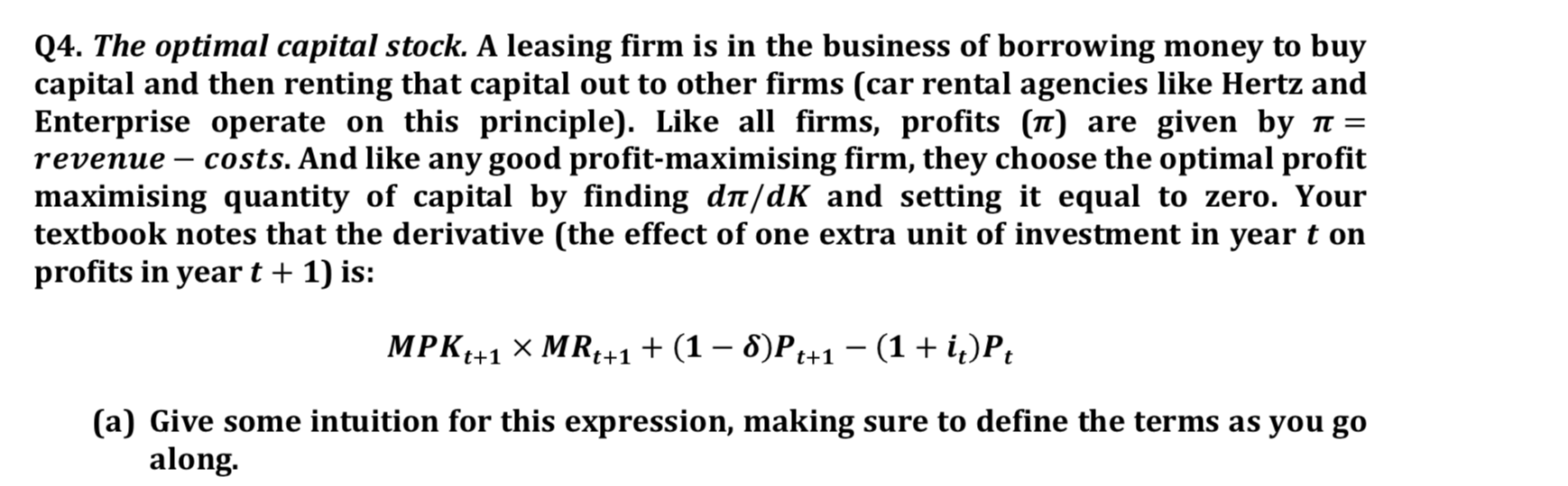 agencies like Hertz and Enterprise operate on this principle). Like all firms,