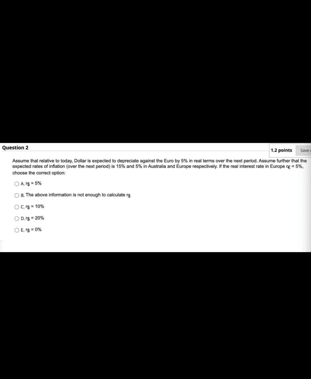  answer and explain Question 2 1.2 points Save Assume that relative