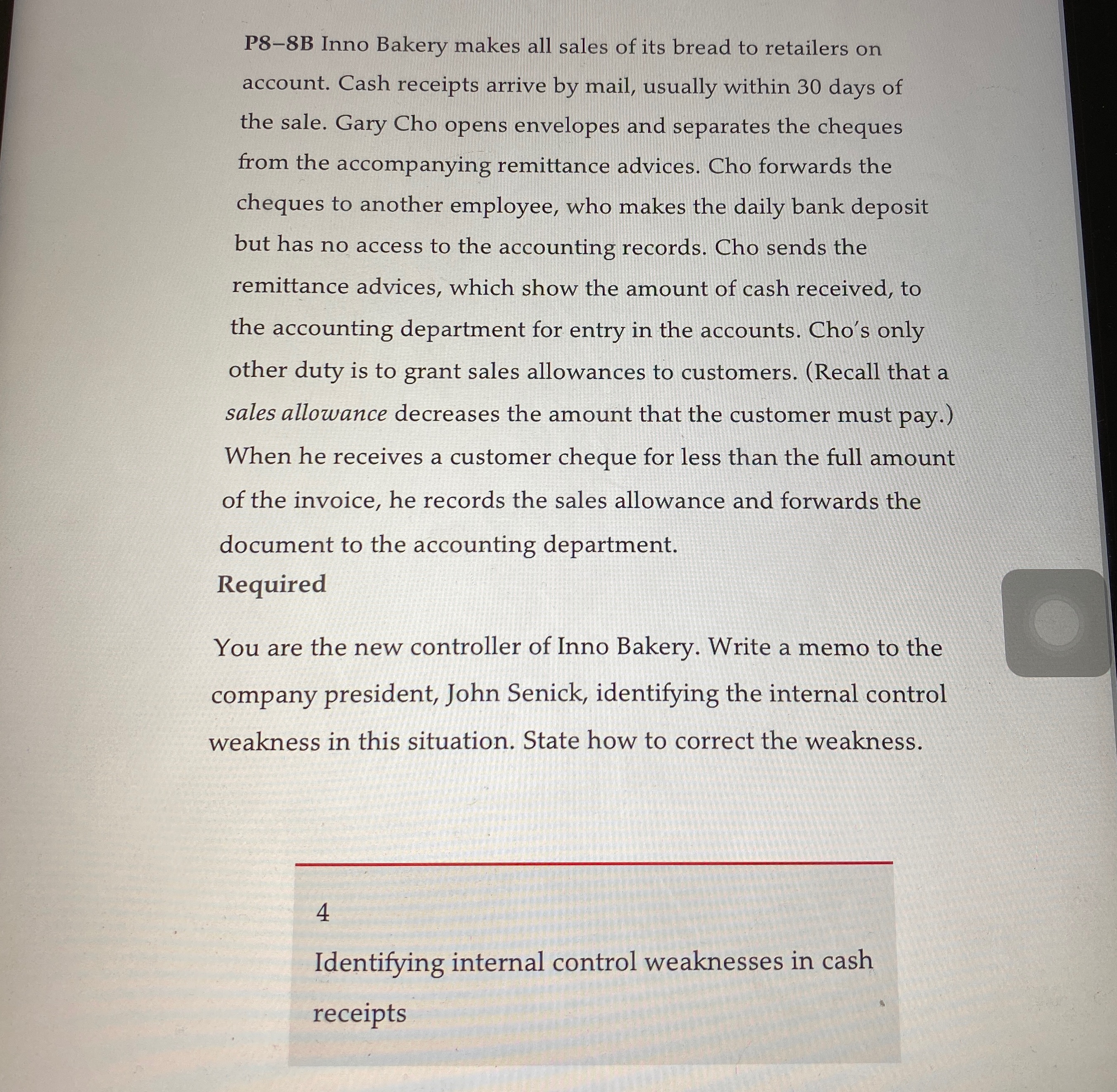  I need help with this one P8-8B Inno Bakery makes all