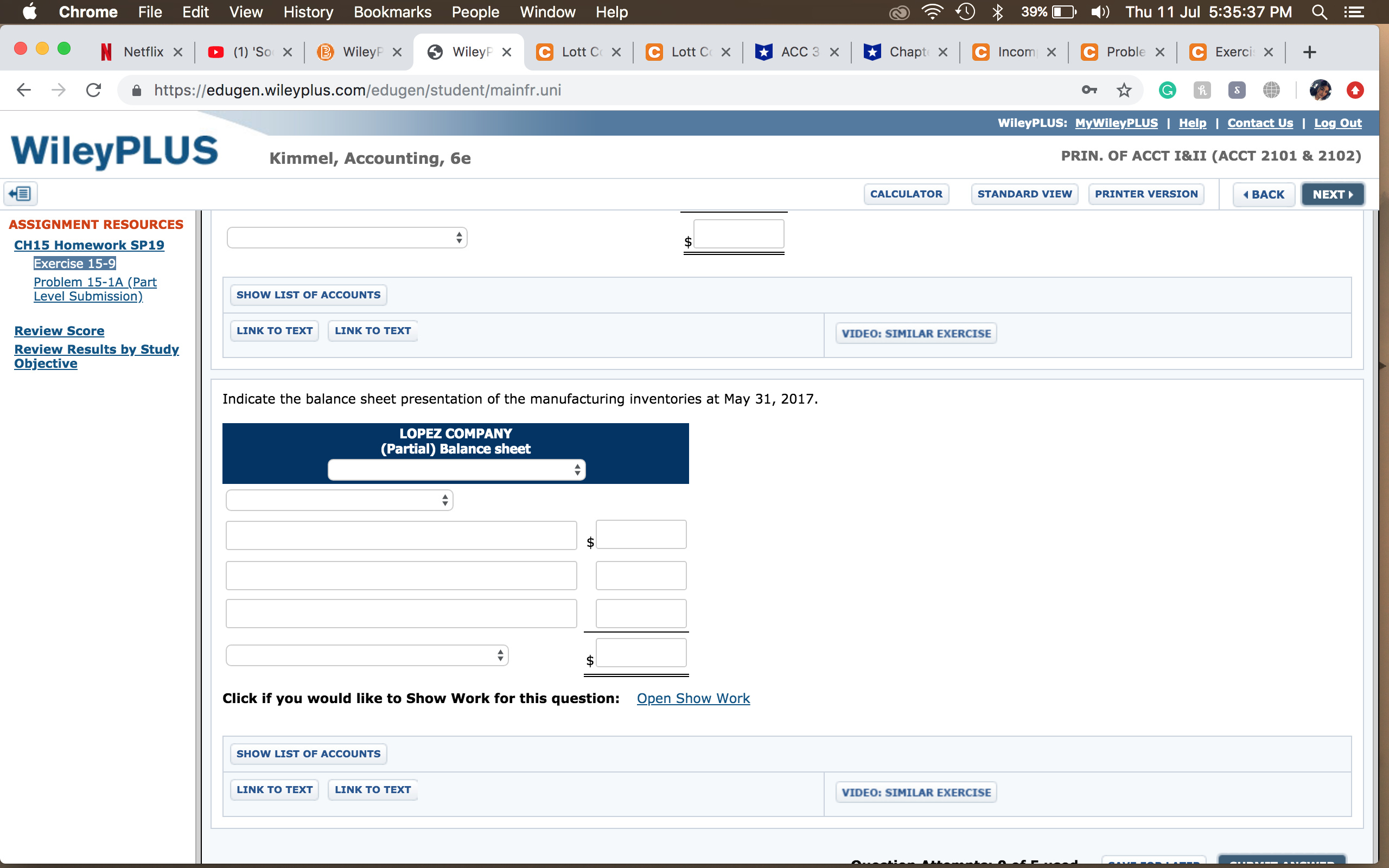 Kimmel, Accounting, 6e PRIN. OF ACCT I&II (ACCT 2101 & 2102) CALCULATOR