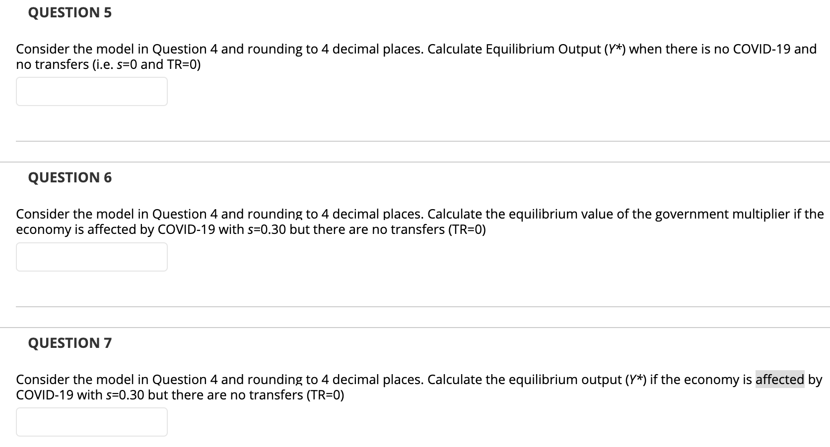 the following model of the goods market in a closed economy, where