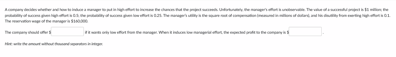 in high effort to increase the chances that the project succeeds. Unfortunately,