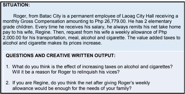 put the evidence that supports your claim or answer. This is usually