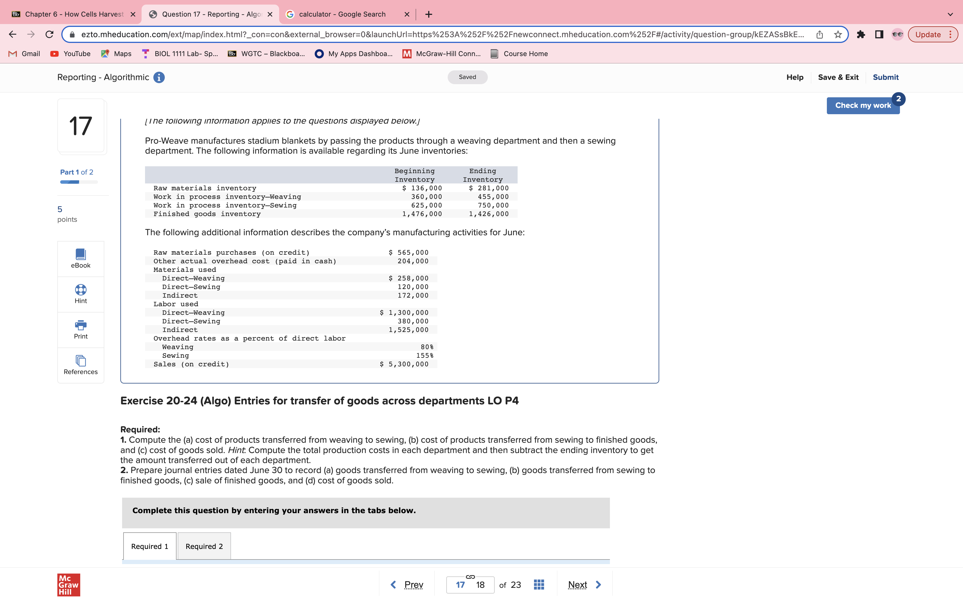 Bb Chapter 6 - How Cells Harvest X Question 17 -