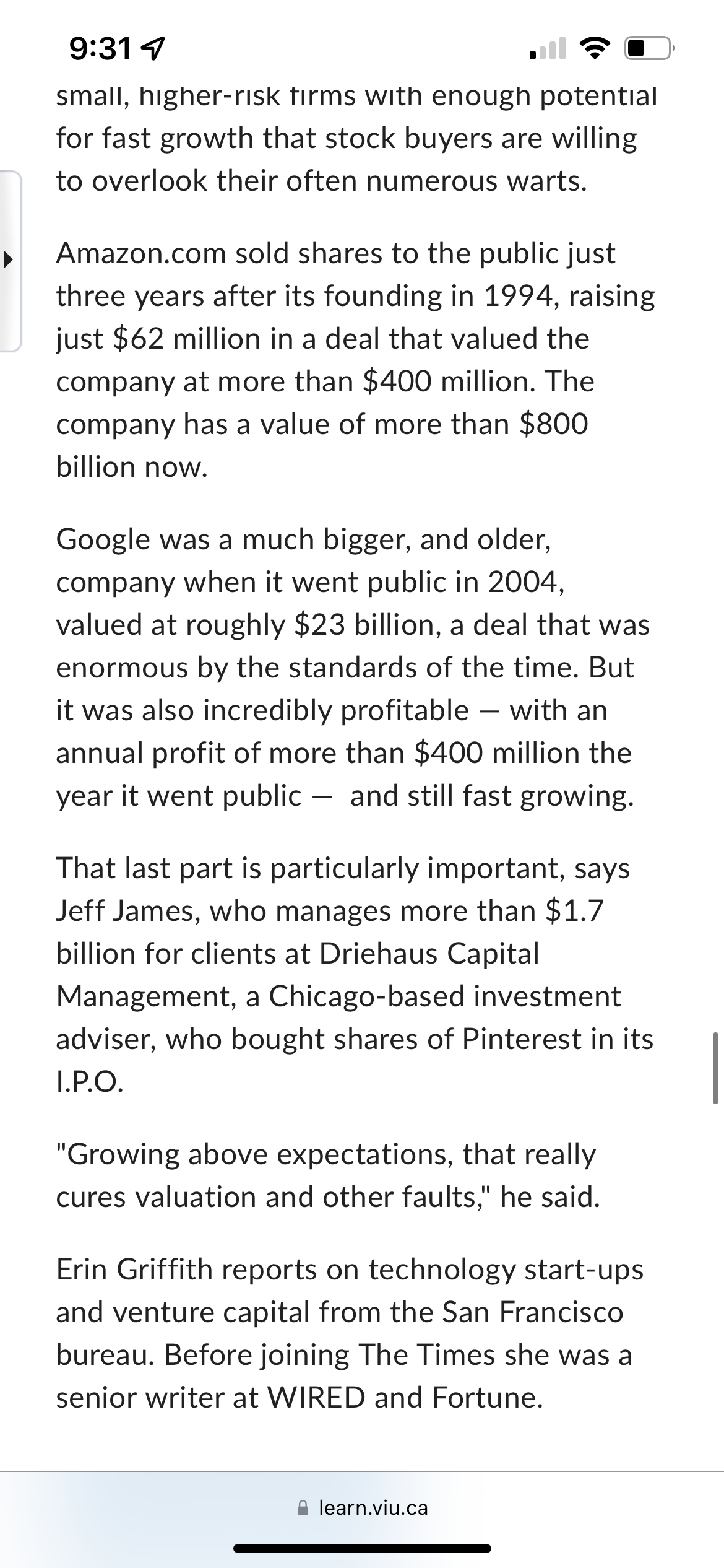 executives. The rejection threatens Silicon Valley's favored approach to building companies. The