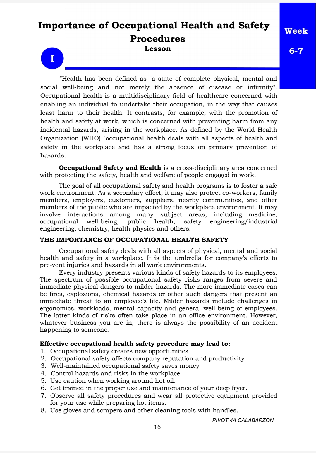 the slogan. Performance Task No. 4 TLE (Cookery) "Keep Me Safe" PERFORMANCE