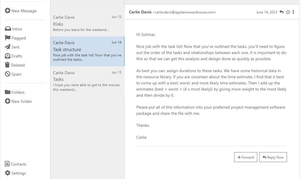 21 wod 2/13/20 Thu 2/20/20 22 List at least 4-5 project risks