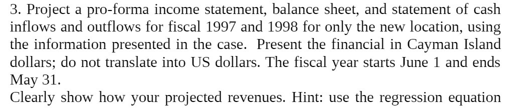 cash inflows and outflows for fiscal 1997 and 1998 for only the
