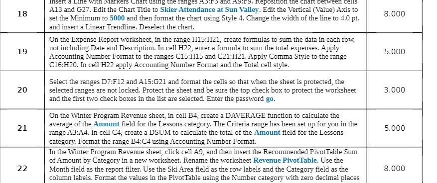 Insert a Line with Markers Chart using the ranges AS:5 and