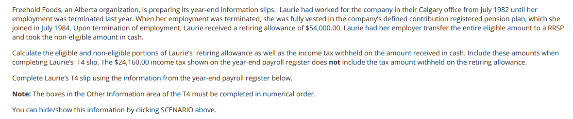 had worked for the company in their Calgary office from July 1982