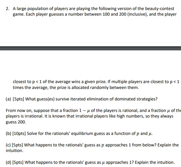  help me solve it please 2. A large population of players