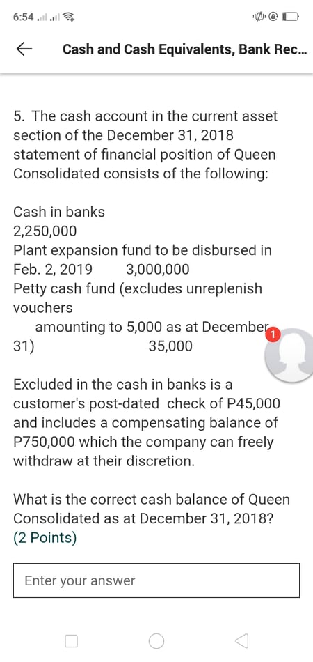 thank you 6:54 . .| Cash and Cash Equivalents, Bank Rec.. 5.