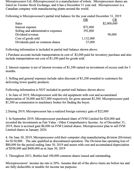 end. Microprocessor is a Canadian company with manufacturing plants around the world.